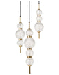  3 Light Pendant Lamp ARAS LED Glass Gold
