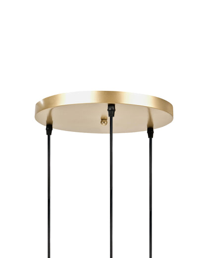  3 Light Pendant Lamp ARAS LED Glass Gold