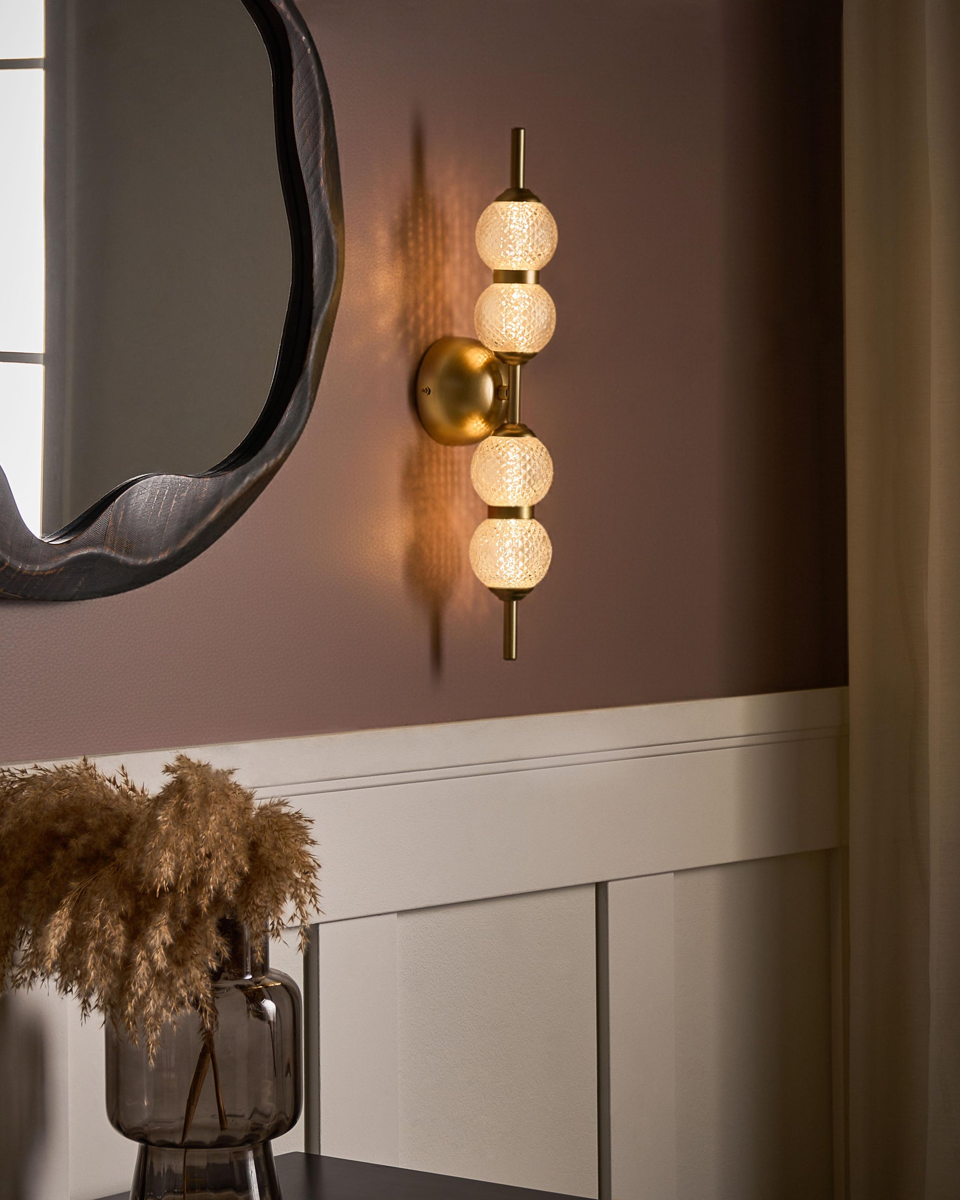  LED Wall Lamp ARAS Glass Gold