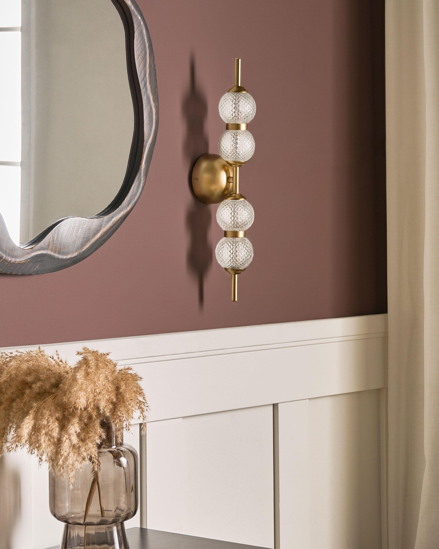  LED Wall Lamp ARAS Glass Gold