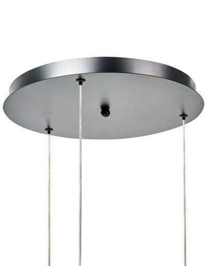  3 Light Pendant Lamp SORA LED Glass Gold