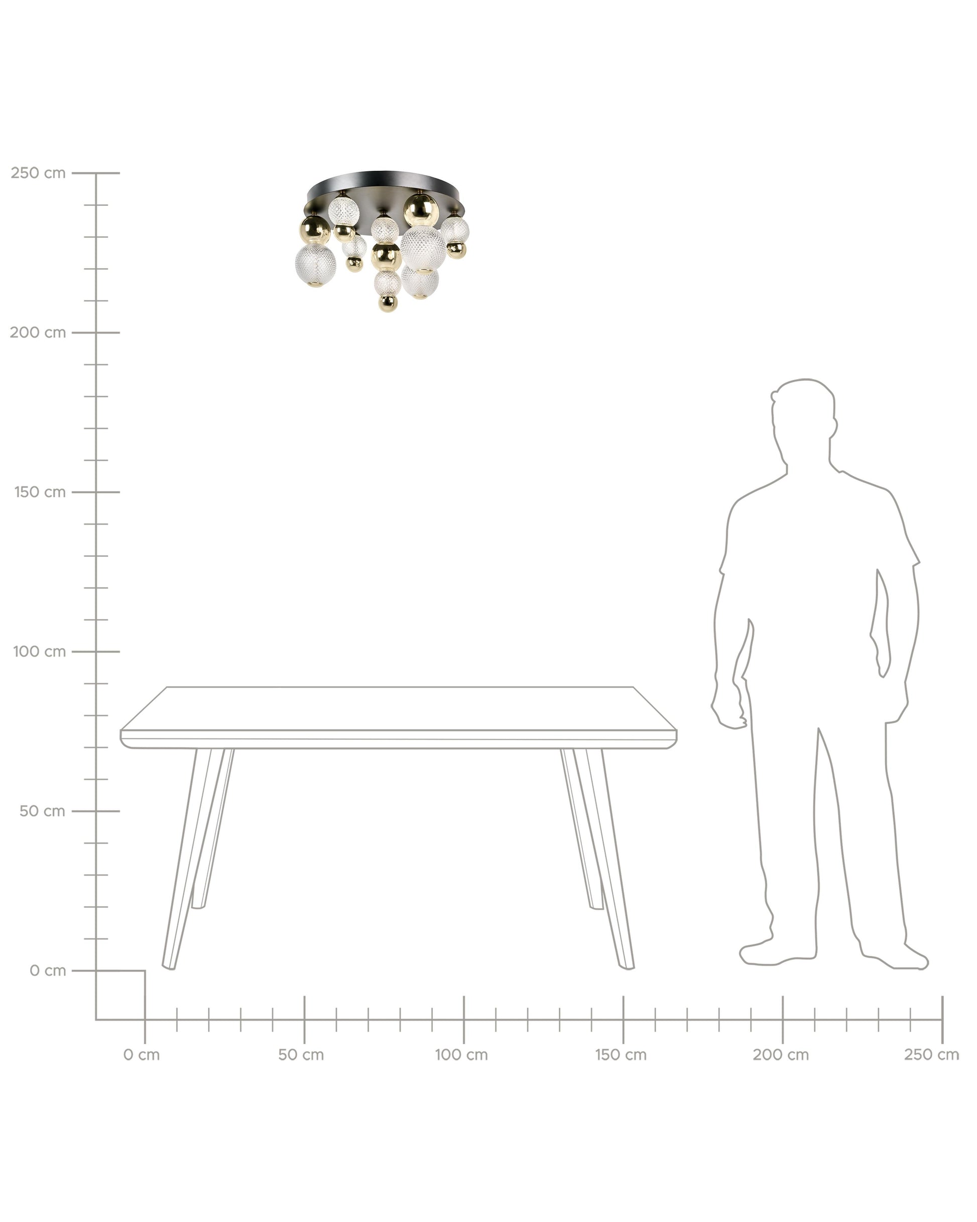  LED Ceiling Lamp SORA Glass Gold