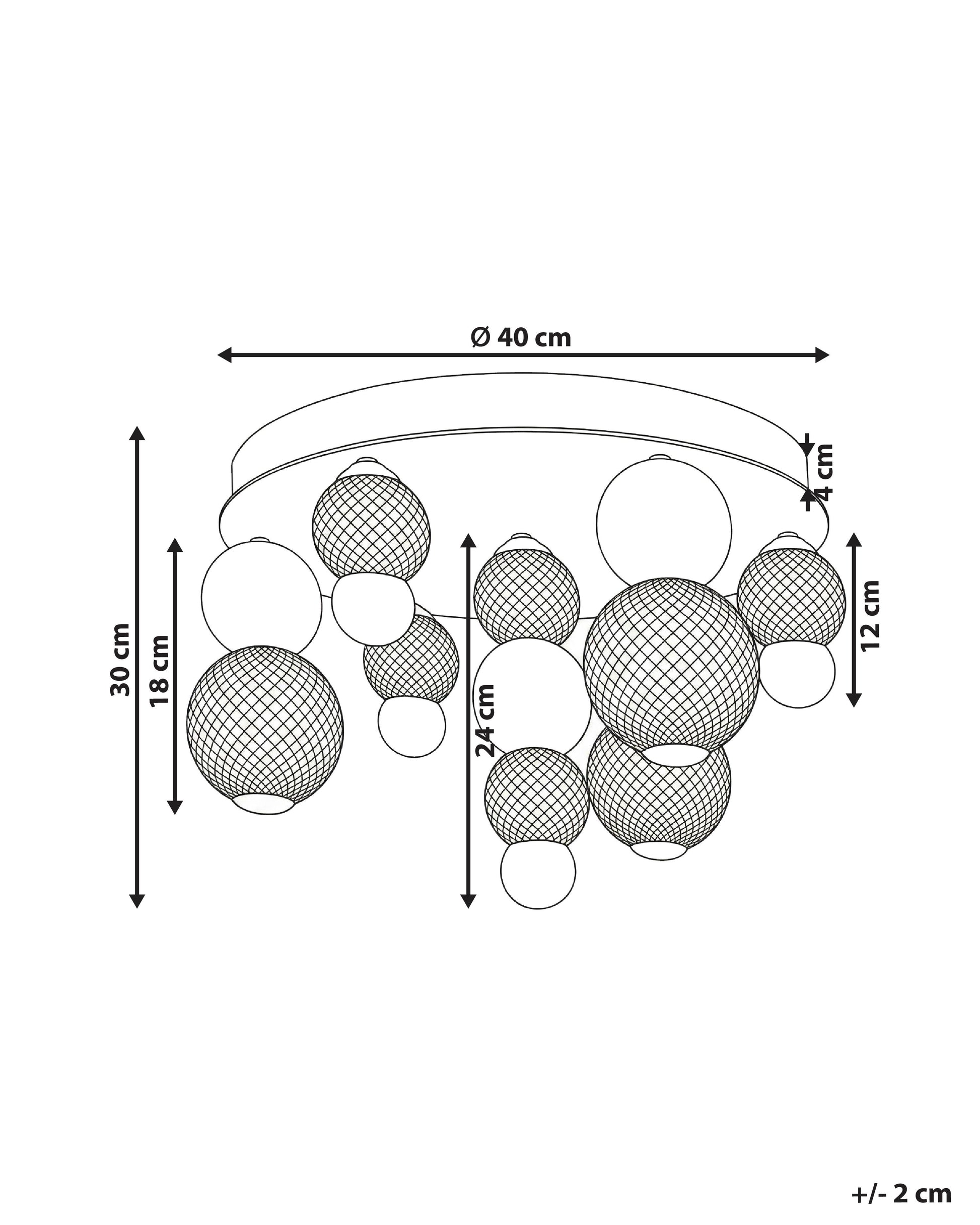  LED Ceiling Lamp SORA Glass Gold