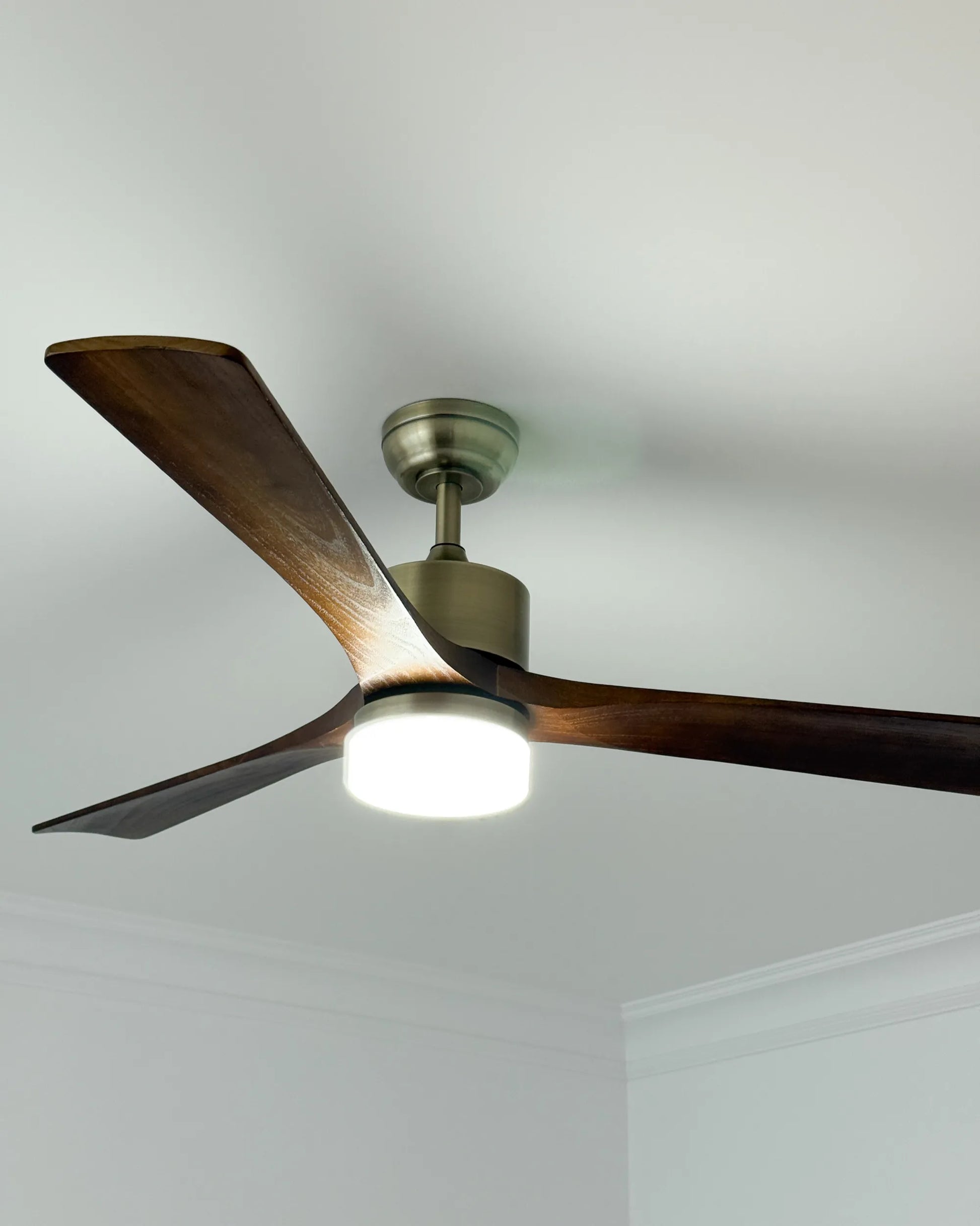  Ceiling Fan With Light ARUWIMI With Remote LED Brass