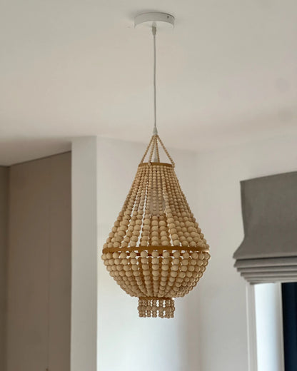  Chandelier KUMBUKKAN Wood Light Brown