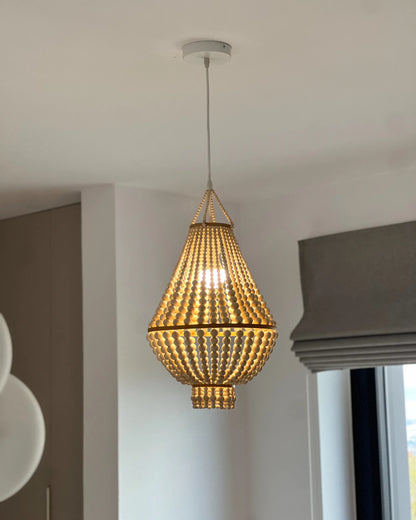  Chandelier KUMBUKKAN Wood Light Brown