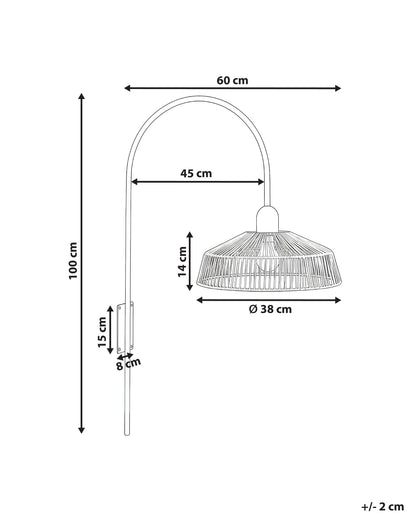  Wall Lamp NOSARA Paper Rope Natural