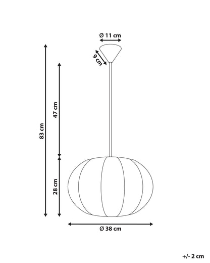  Pendant Lamp OKER Fabric White