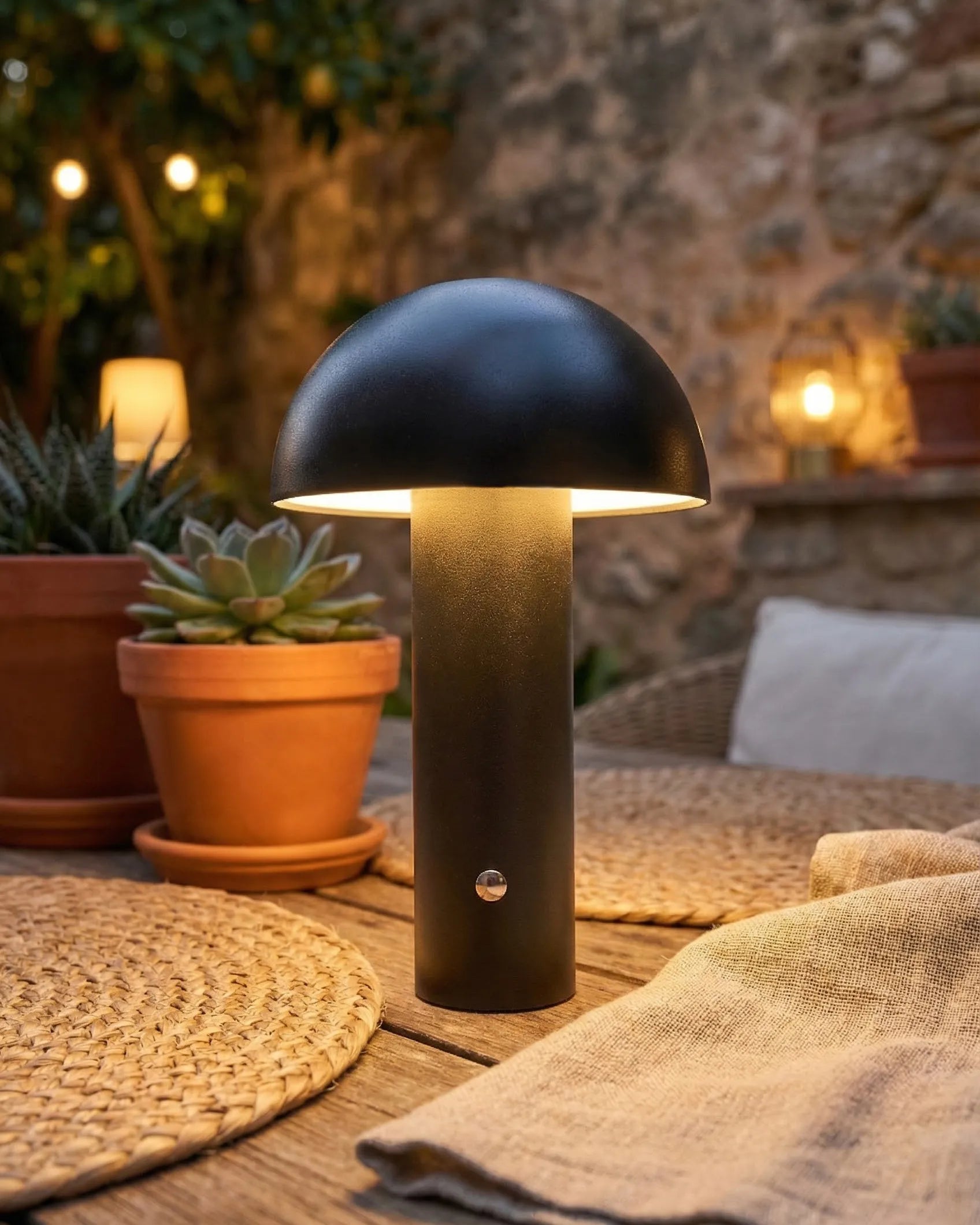  Wireless LED Table Lamp BOJO With Dimmer Metal Black