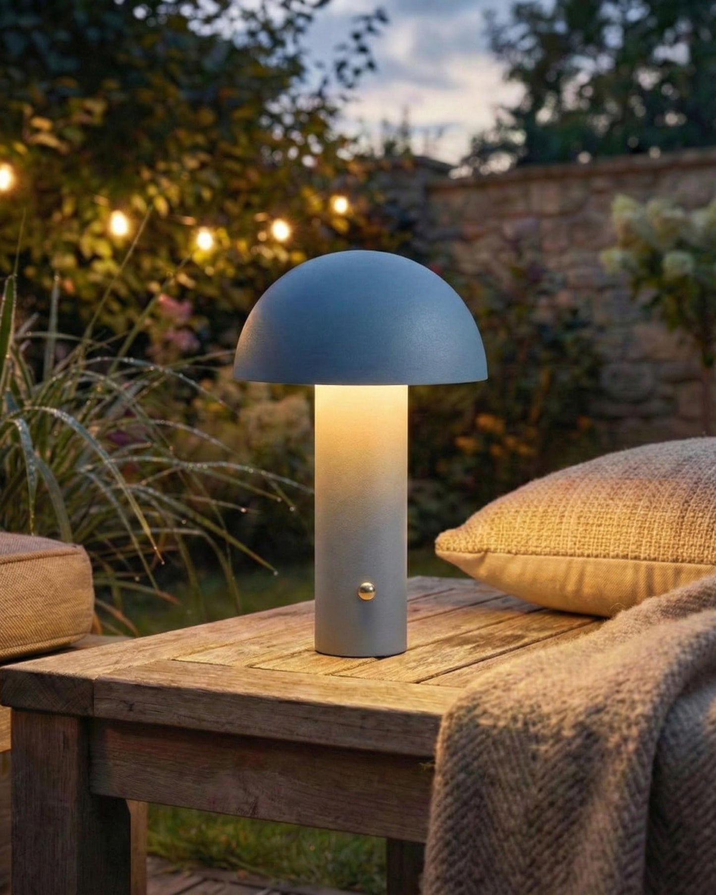  Wireless LED Table Lamp BOJO With Dimmer Metal Blue