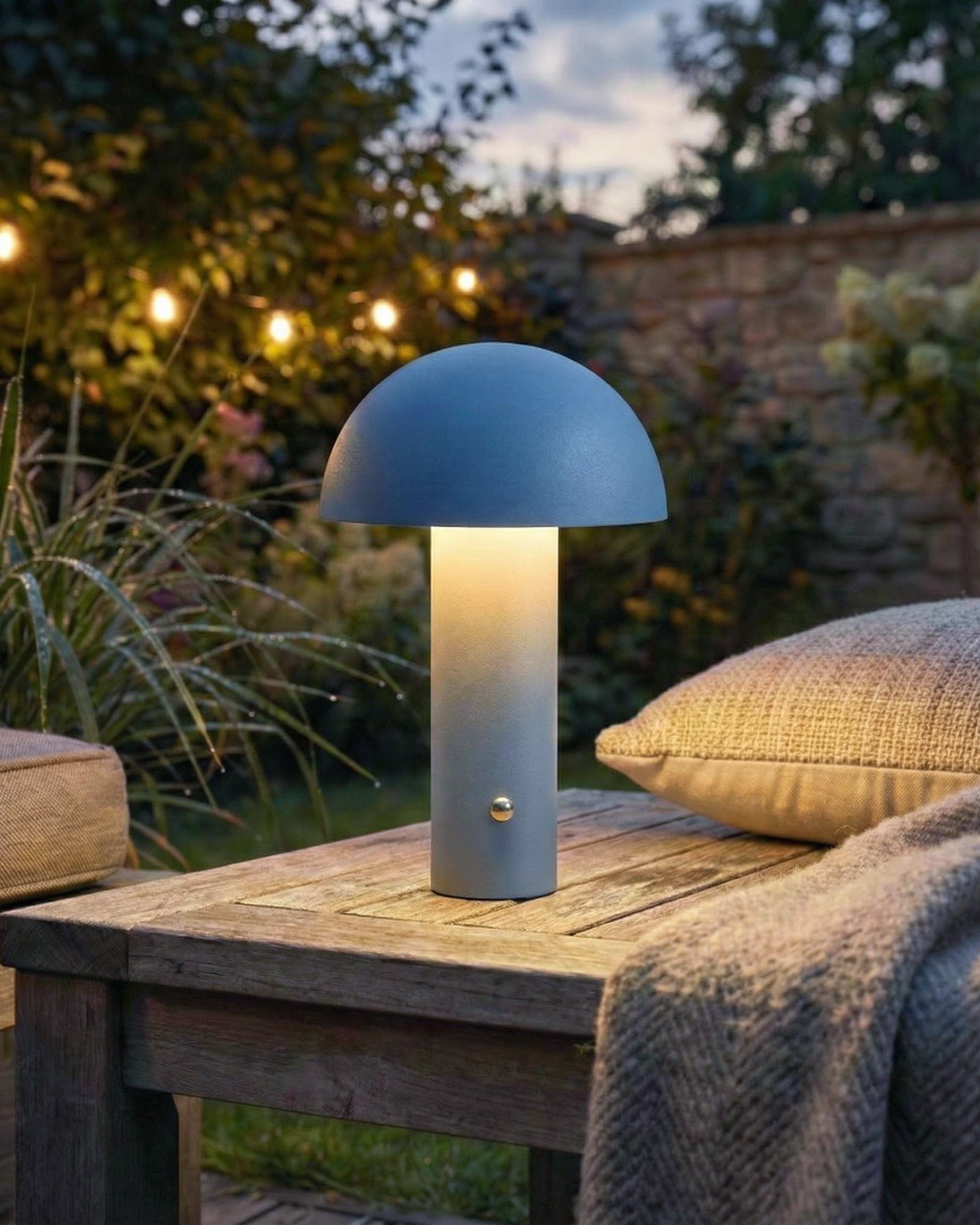  Wireless LED Table Lamp BOJO With Dimmer Metal Blue