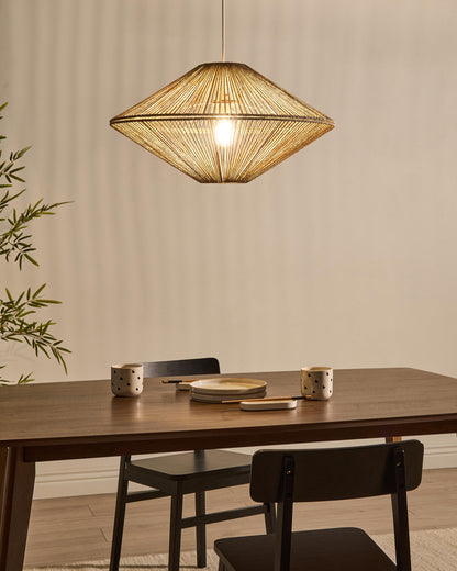  Pendant Lamp CAVES Paper Rope Natural