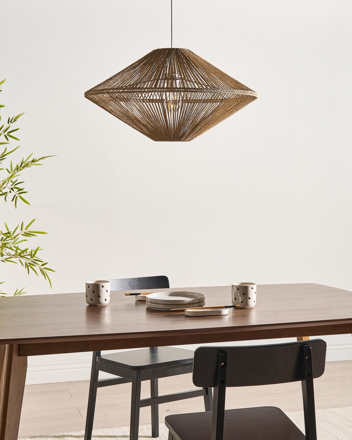  Pendant Lamp CAVES Paper Rope Natural