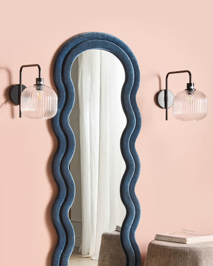  Set Of 2 Wall Lamps COMAPALA Metal Black