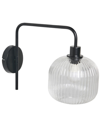  Set Of 2 Wall Lamps COMAPALA Metal Black