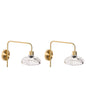  Set Of 2 Wall Lamps MOLINO Metal Gold