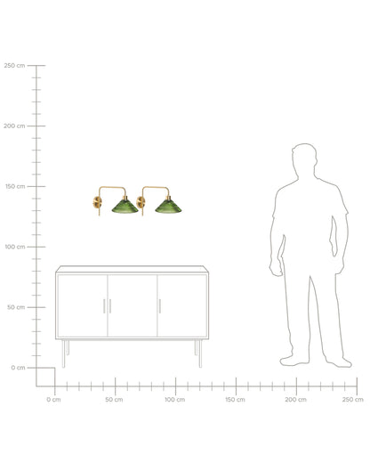  Set Of 2 Wall Lamps SUMPUL Metal Gold