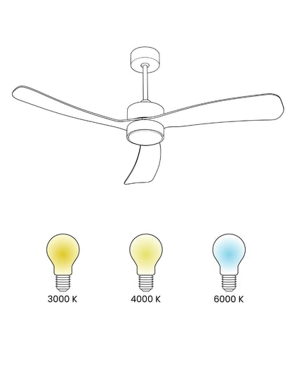  Ceiling Fan With Light PRASLIN With Remote LED White
