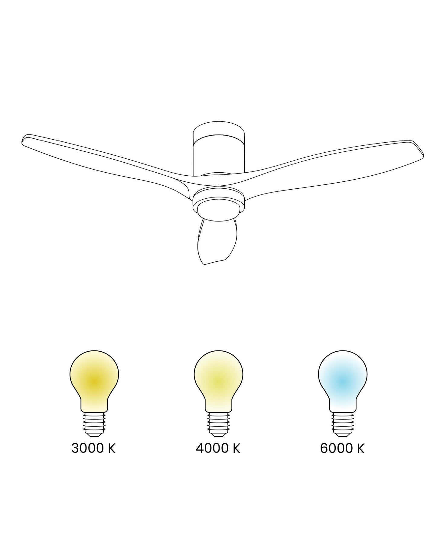  Ceiling Fan With Light PIAYE With Remote LED Brown