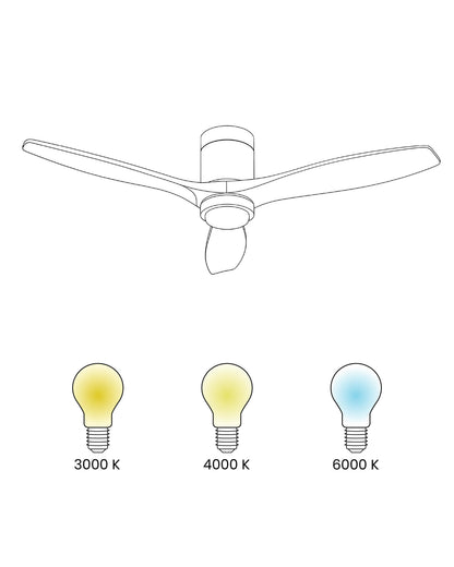  Ceiling Fan With Light PIAYE With Remote LED Brown