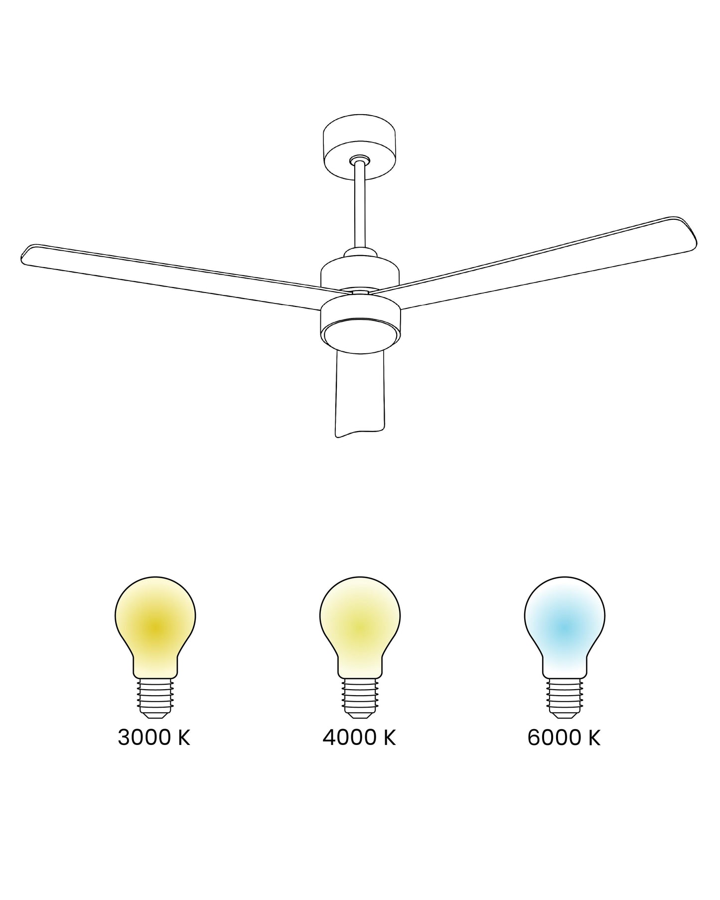  Ceiling Fan With Light JEREMY With Remote LED Brown