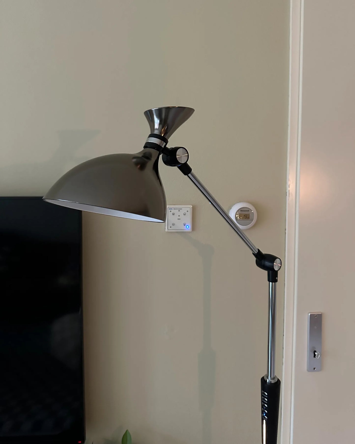  LED Floor Lamp ANDROMEDA With Dimmer Metal Silver