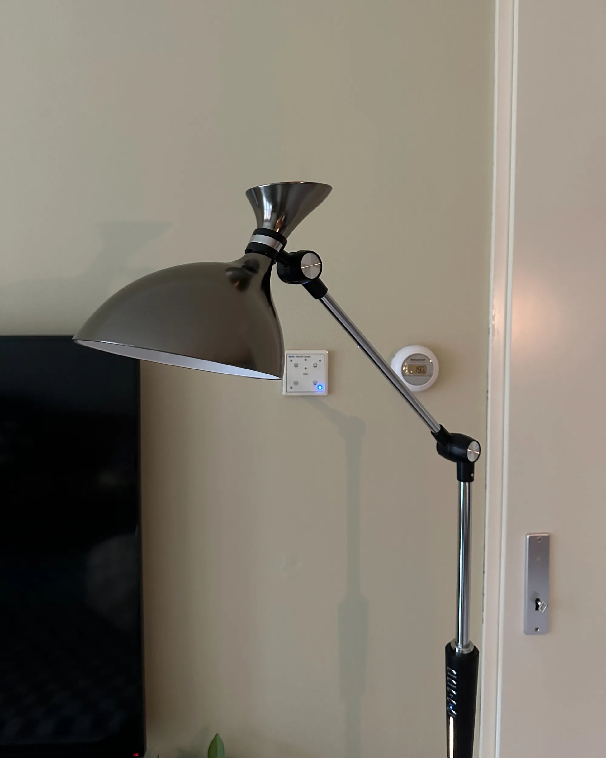  LED Floor Lamp ANDROMEDA With Dimmer Metal Silver
