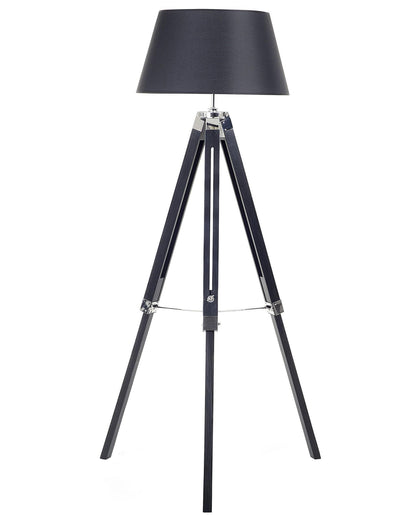 Floor Lamp MADEIRA Pine Wood Black