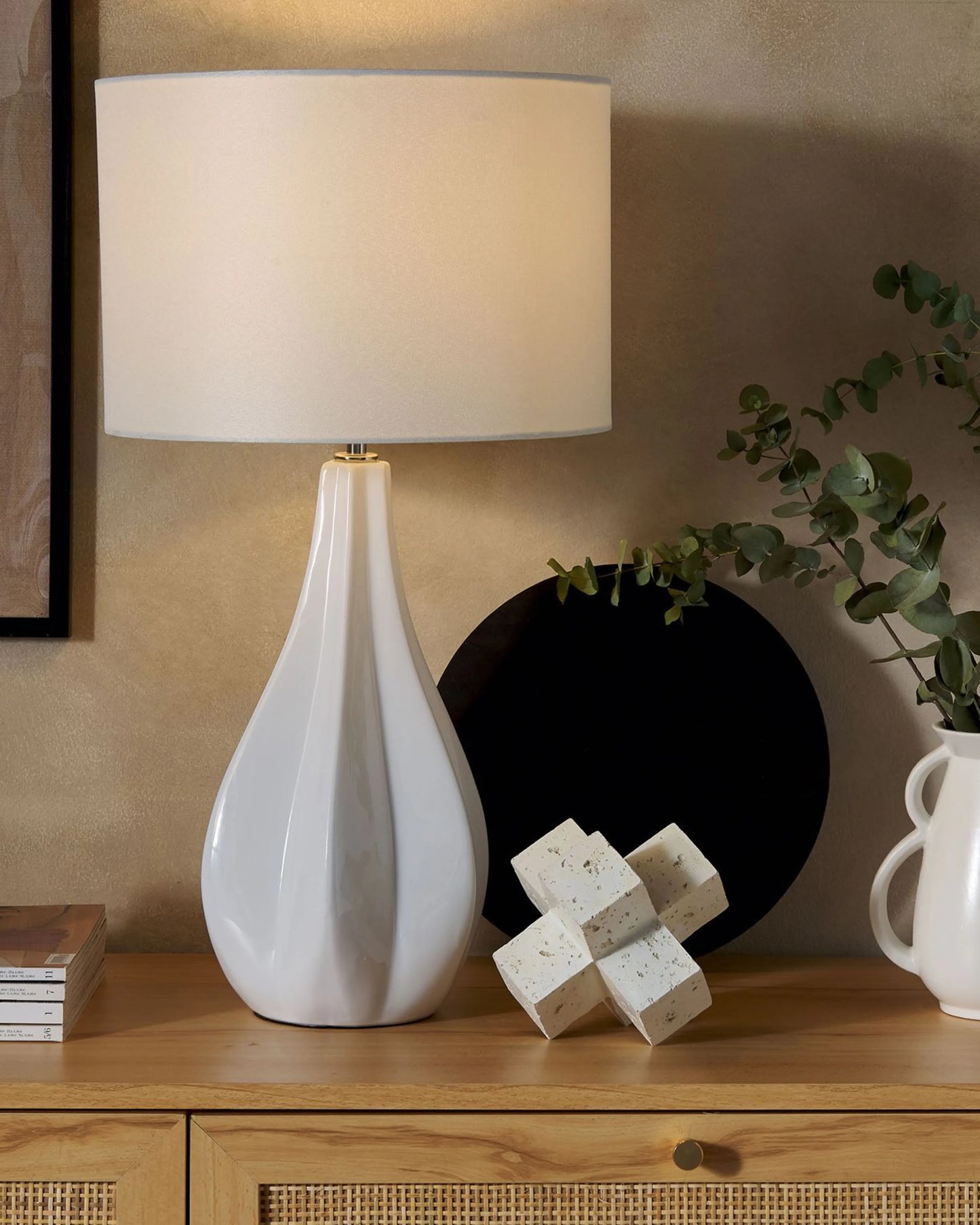  Table Lamp SANTEE Porcelain Off-White