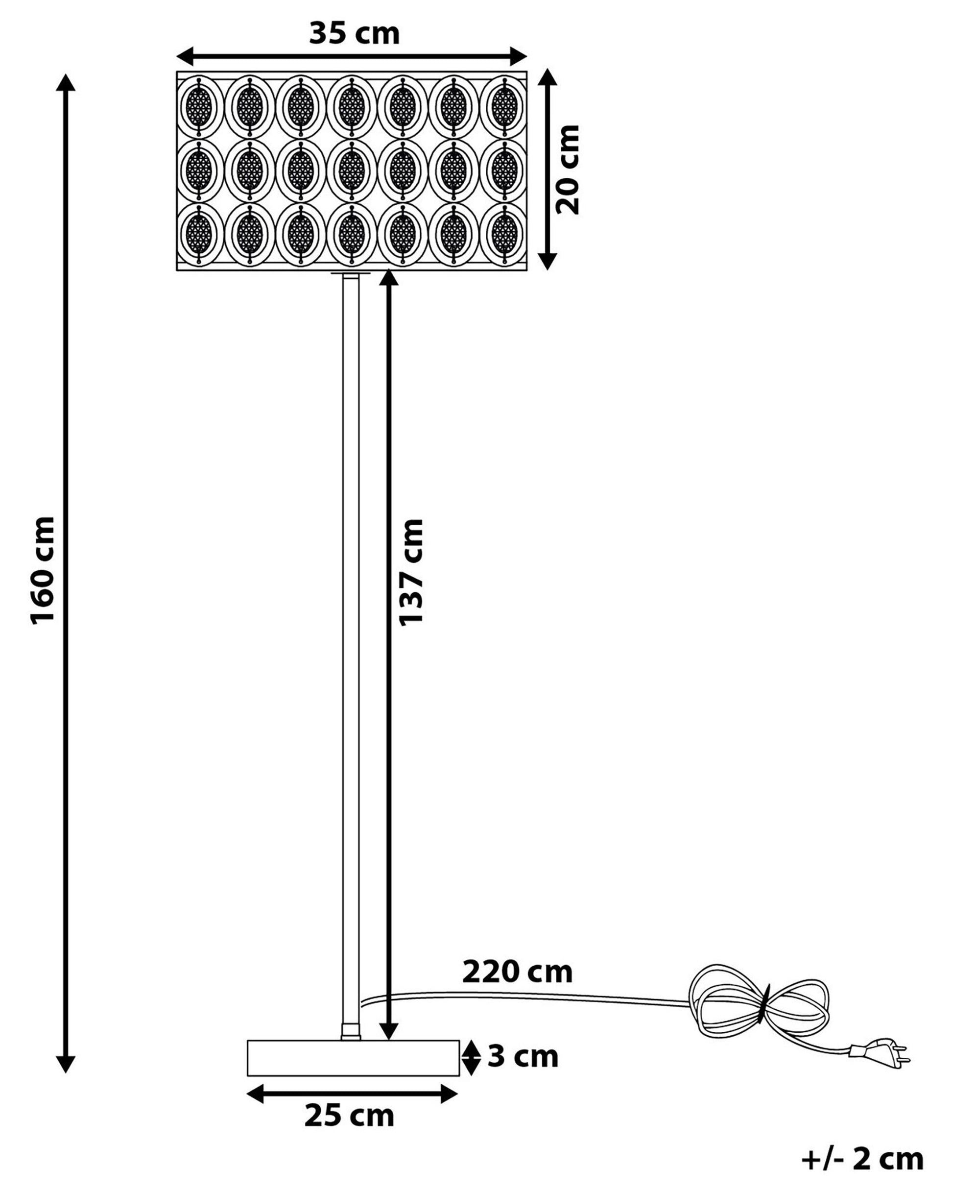  Floor Lamp TENNA Crystal Silver