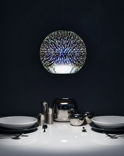  Pendant Lamp SESSERA Glass Silver