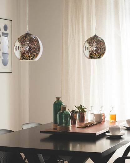  Pendant Lamp SESSERA Glass Silver
