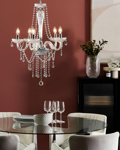  Chandelier LOCONE Crystal Silver