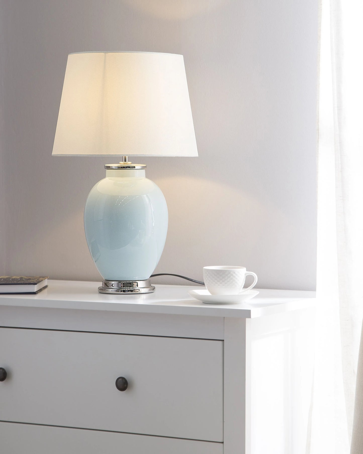  Table Lamp BRENTA Ceramic Light Blue