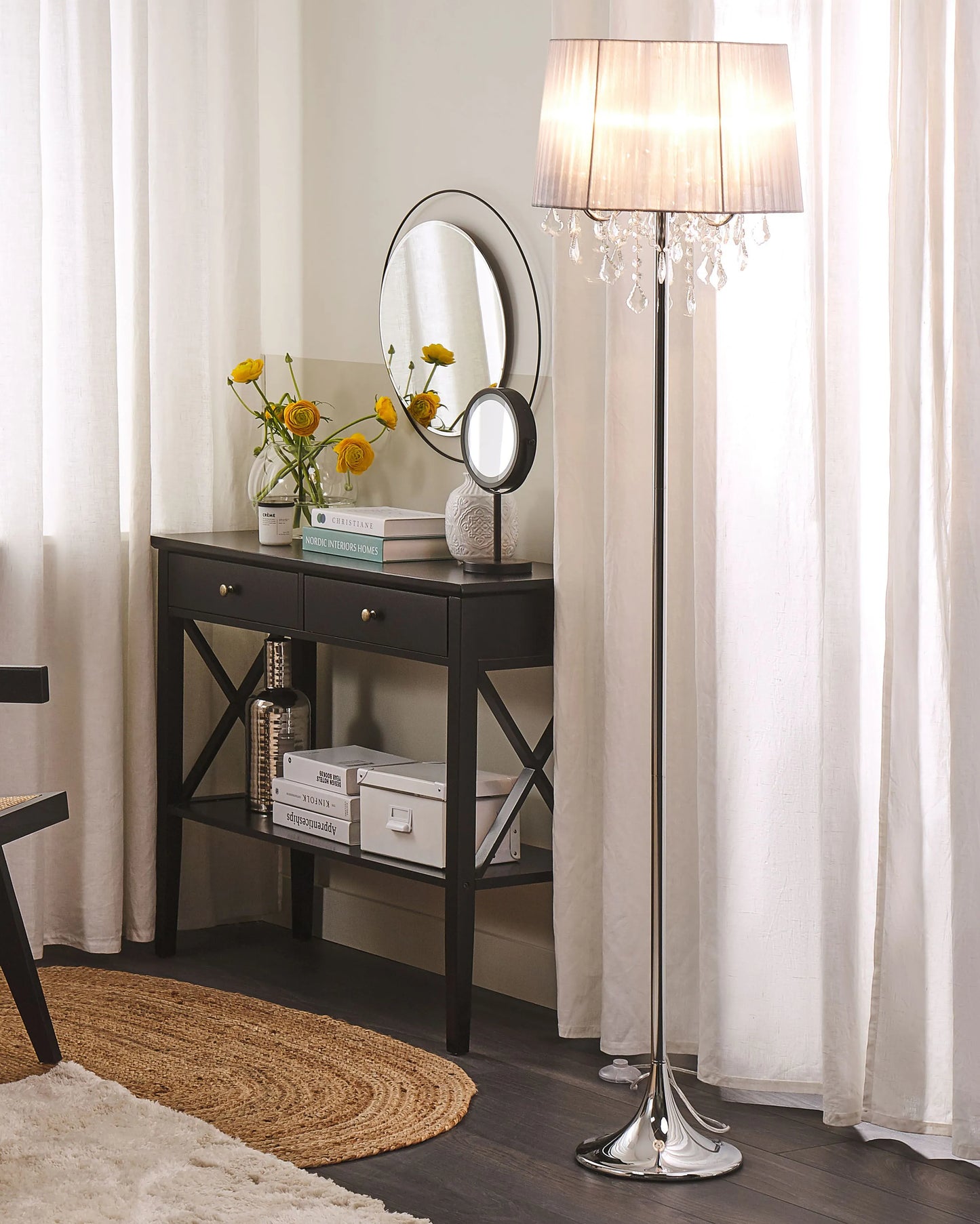  Floor Lamp EVANS Metal Light Grey