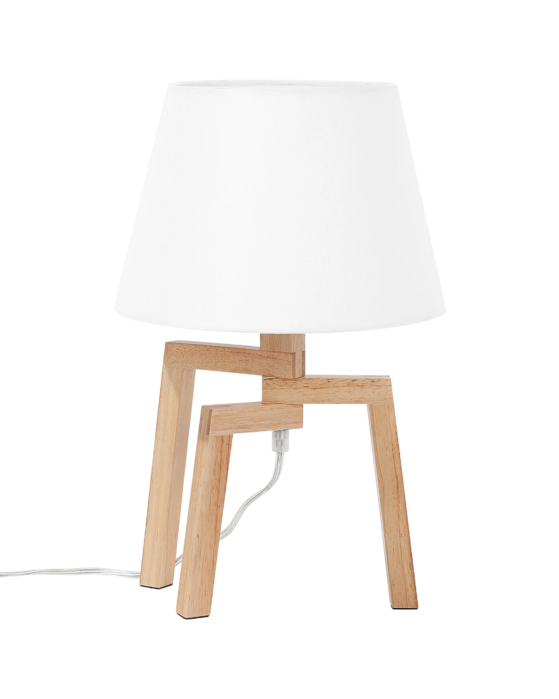  Table Lamp NALON Oak Wood Brown/ White