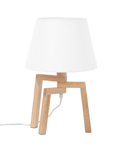  Table Lamp NALON Oak Wood Brown/ White