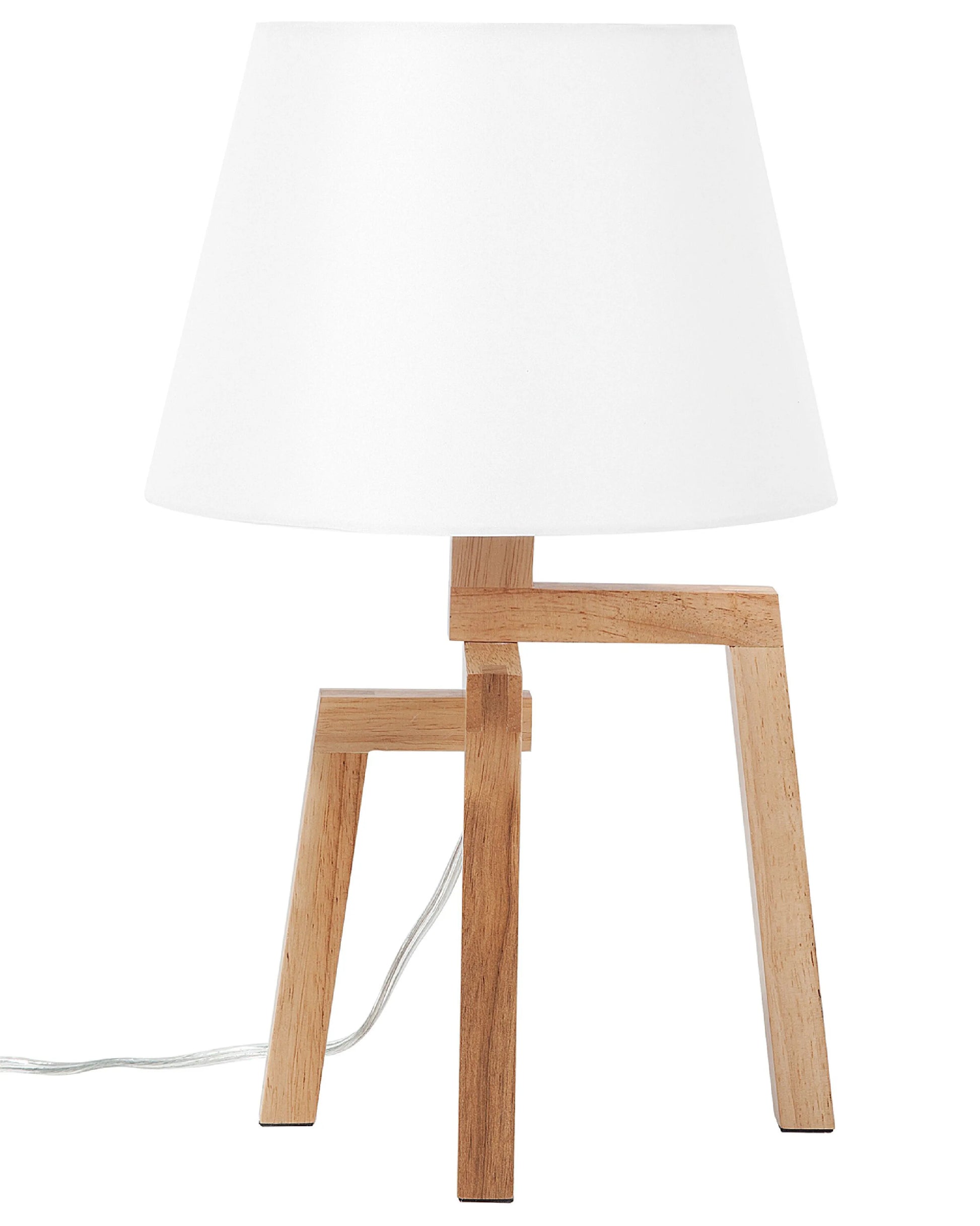  Table Lamp NALON Oak Wood Brown/ White