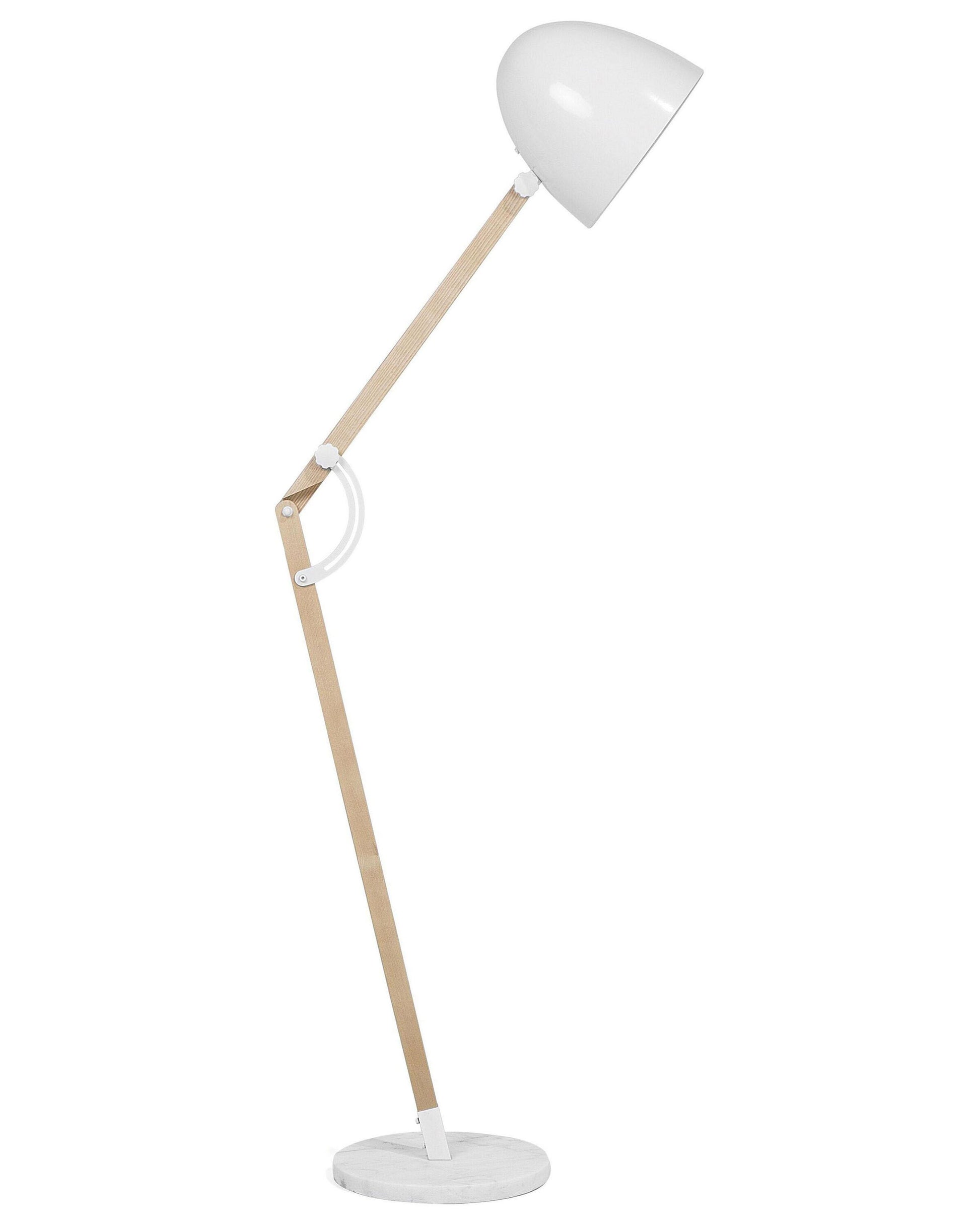  Floor Lamp HETTON Adjustable Oak Wood White