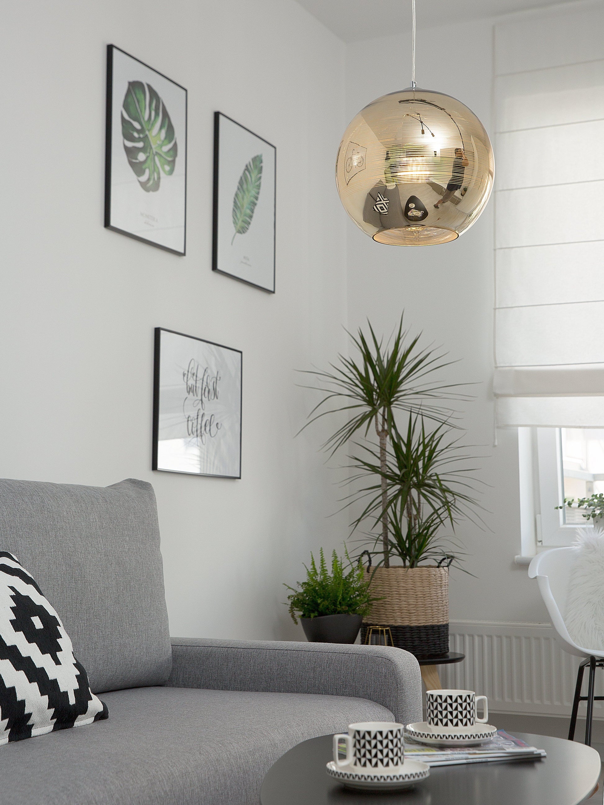  Pendant Lamp ASARO Glass Gold