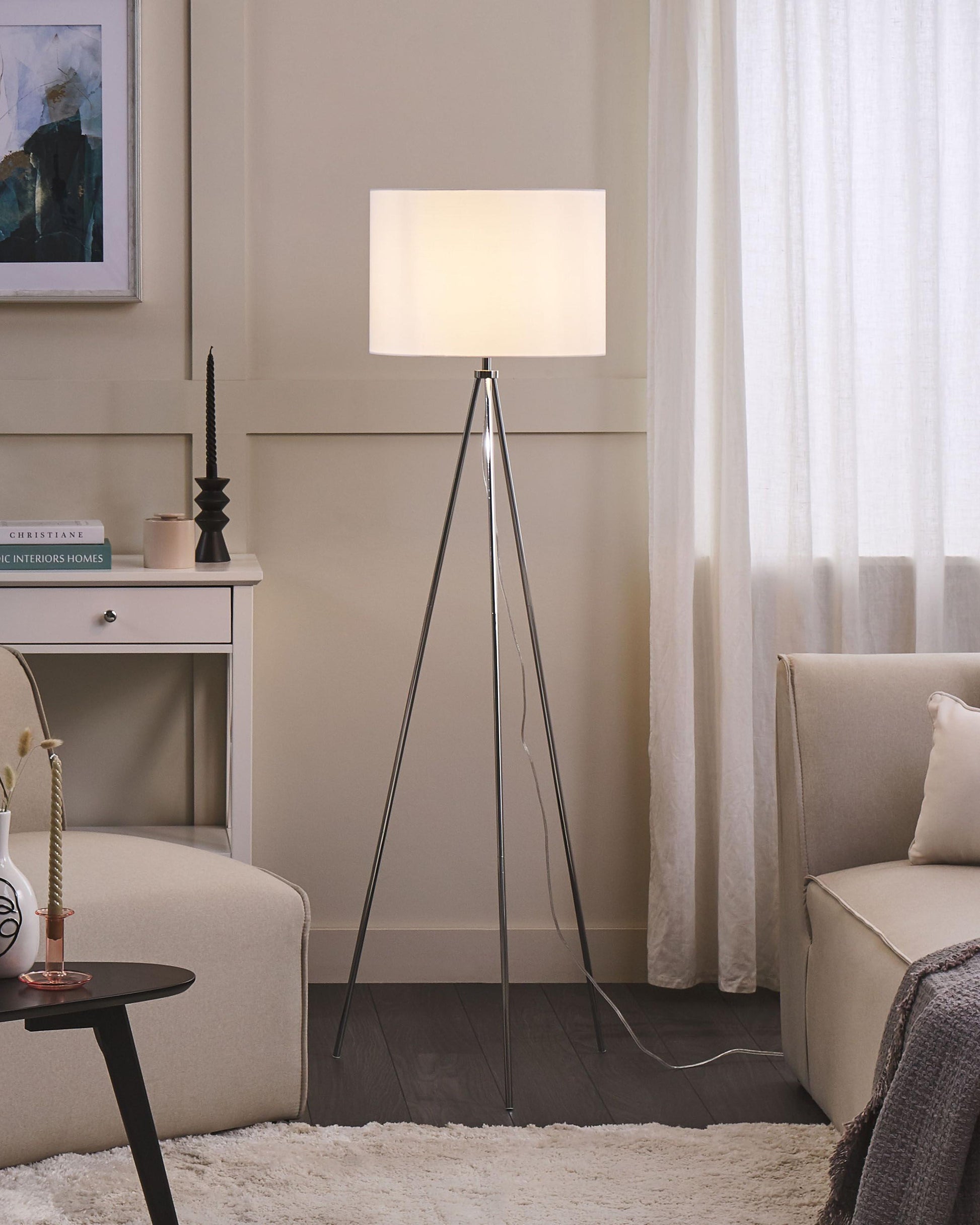  Floor Lamp VISTULA Metal Silver