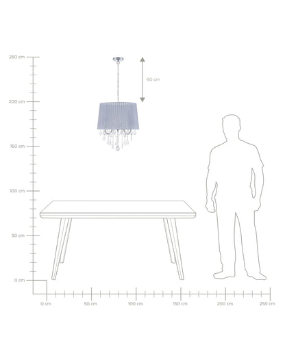  Chandelier EVANS Light Grey