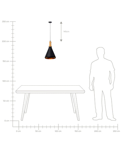  Pendant Lamp MACKENZIE Metal Black