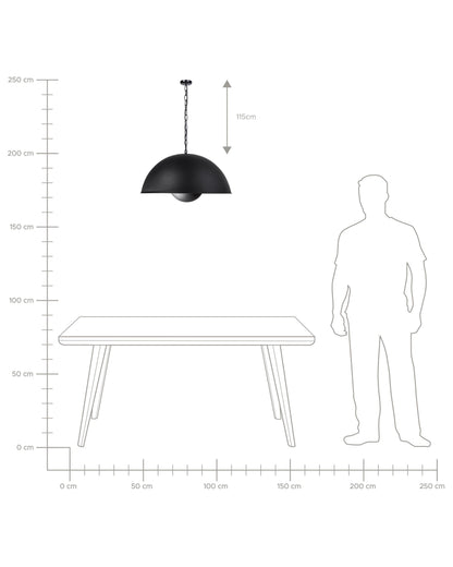 Pendant Lamp THAMES Metal Black