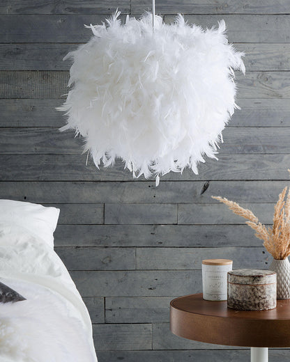  Pendant Lamp DRAVA Feathers White