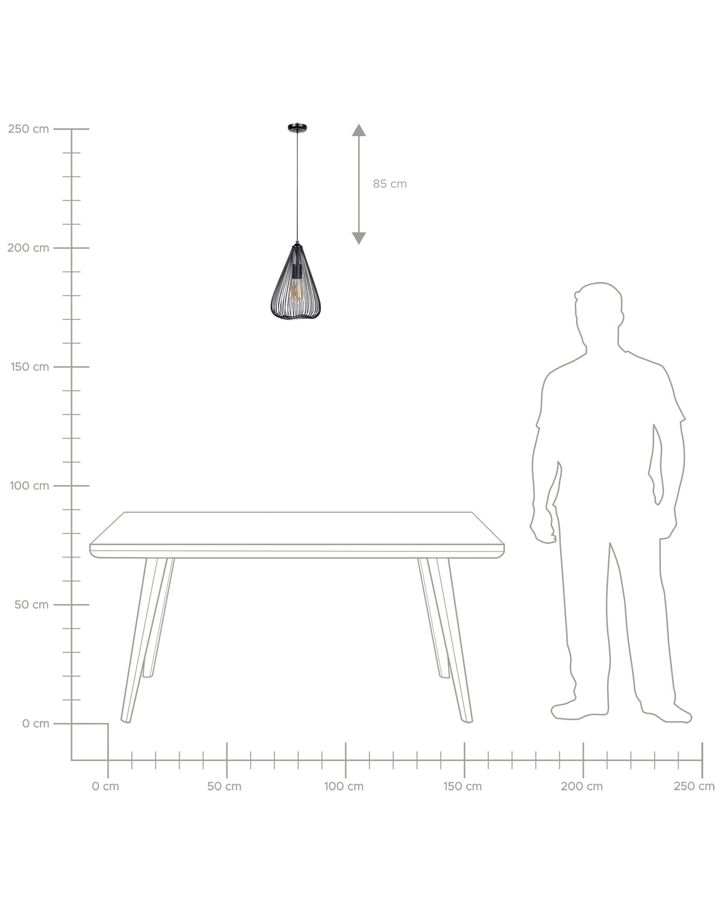  Pendant Lamp CONCA Metal Black