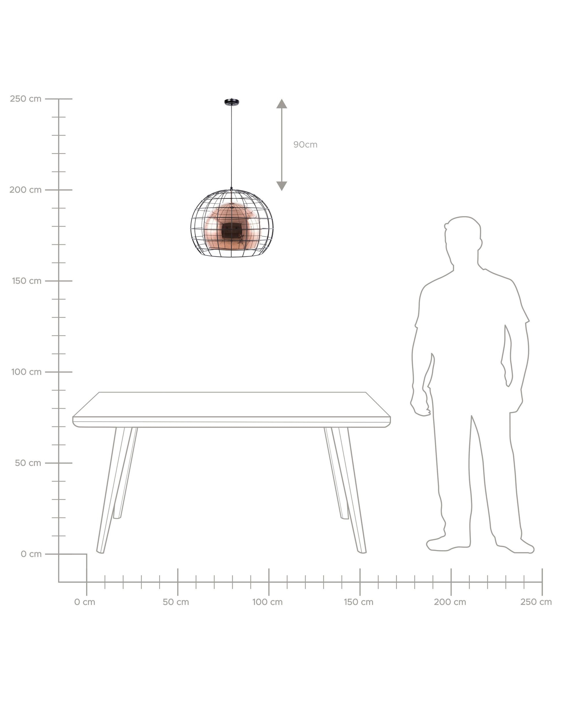  Pendant Lamp LIRI Metal Copper