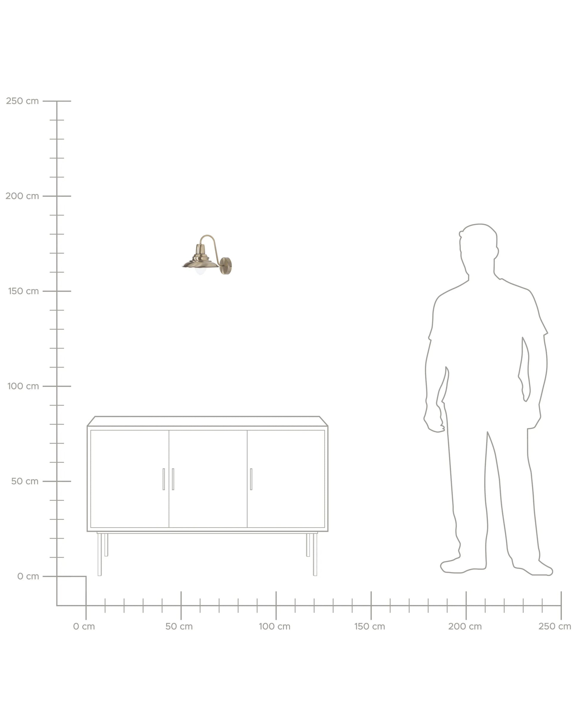  Wall Lamp LUZA Metal Brass