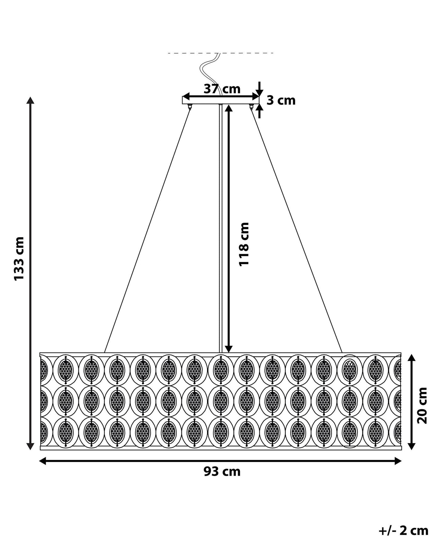 Pendant Lamp TENNA Metal Silver