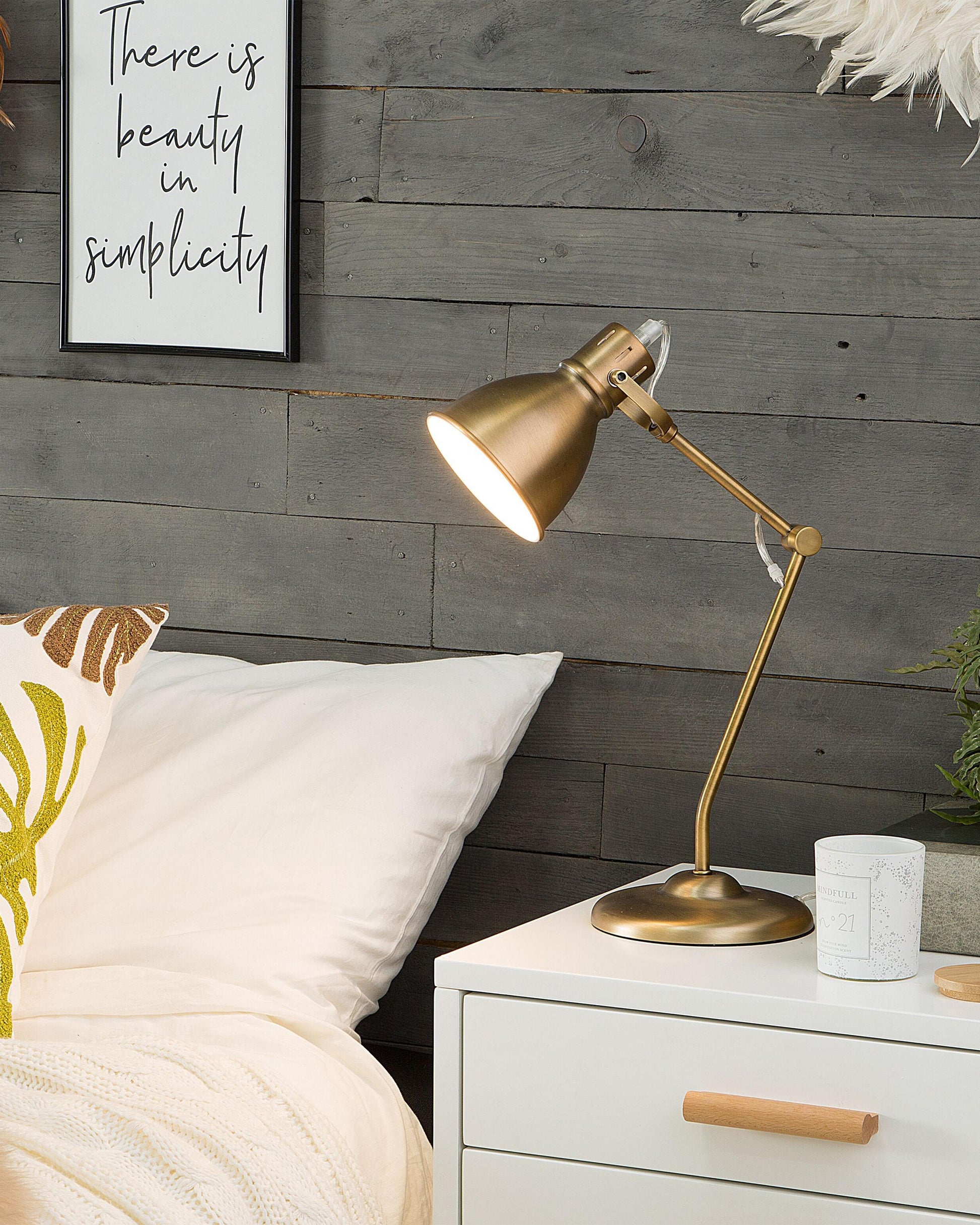  Desk Lamp MONSAN Adjustable Metal Brass